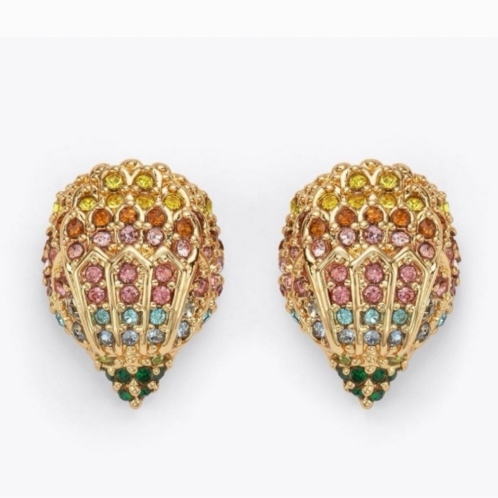 🌈 Kurt Geiger Vibrant Gemstone eagle stud dome Earrings